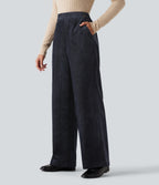 High Waisted Baggy Work Trousers with Pockets — Seaborne — view 3