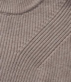 Round Neck Long Sleeve Fringe Work Jumper — Peyote — view 8