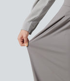 High Waisted Pleated Baggy Work Trousers with Pockets — Paloma — view 5
