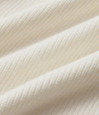 Round Neck Long Sleeve Rolled Hem Work Jumper — White Down — view 8