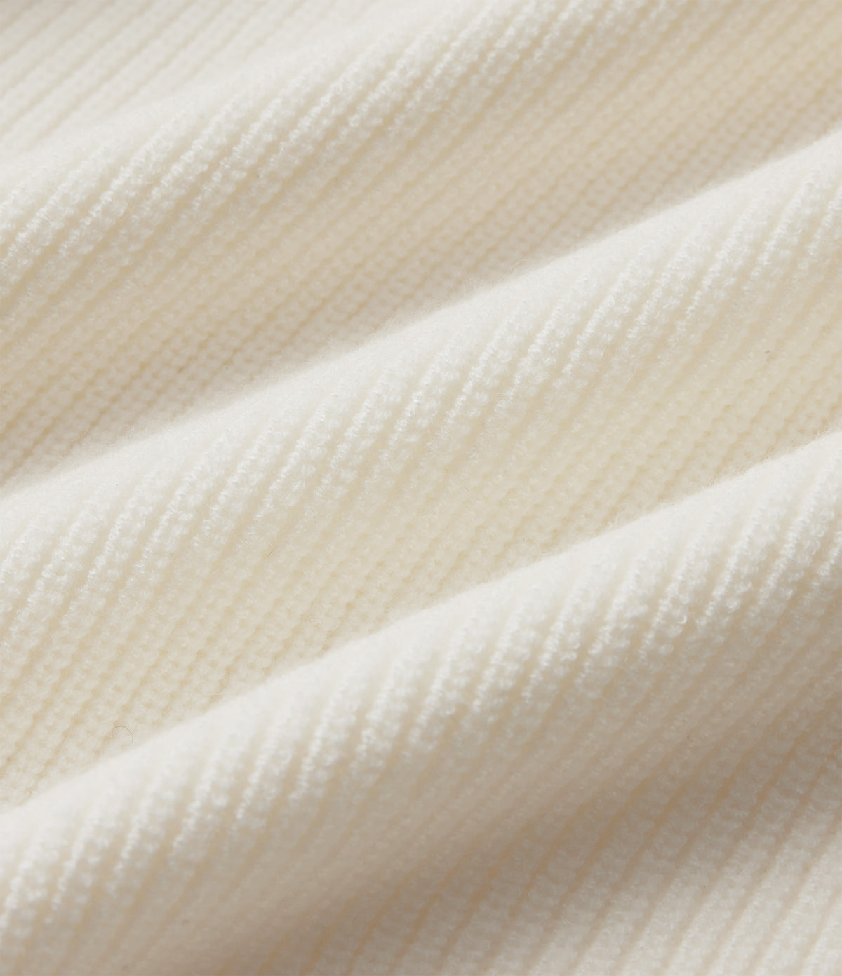 Round Neck Long Sleeve Rolled Hem Work Jumper — White Down — view 8