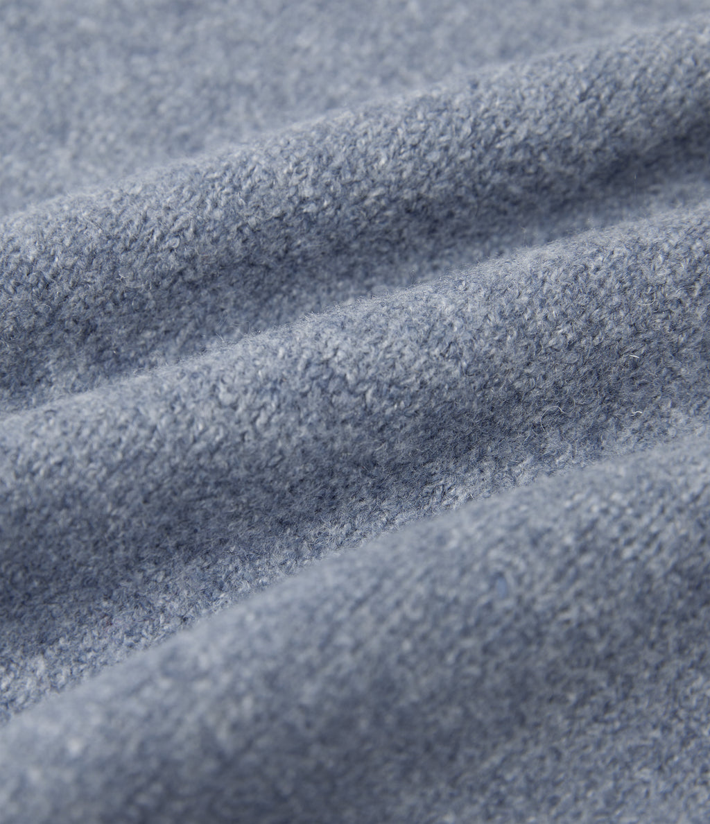 Round Neck Long Sleeve Work Jumper — Light Blue — view 6