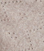 V Neck Long Sleeve Scallop Hem Open Knit Casual Jumper — Chateau Gray — view 7