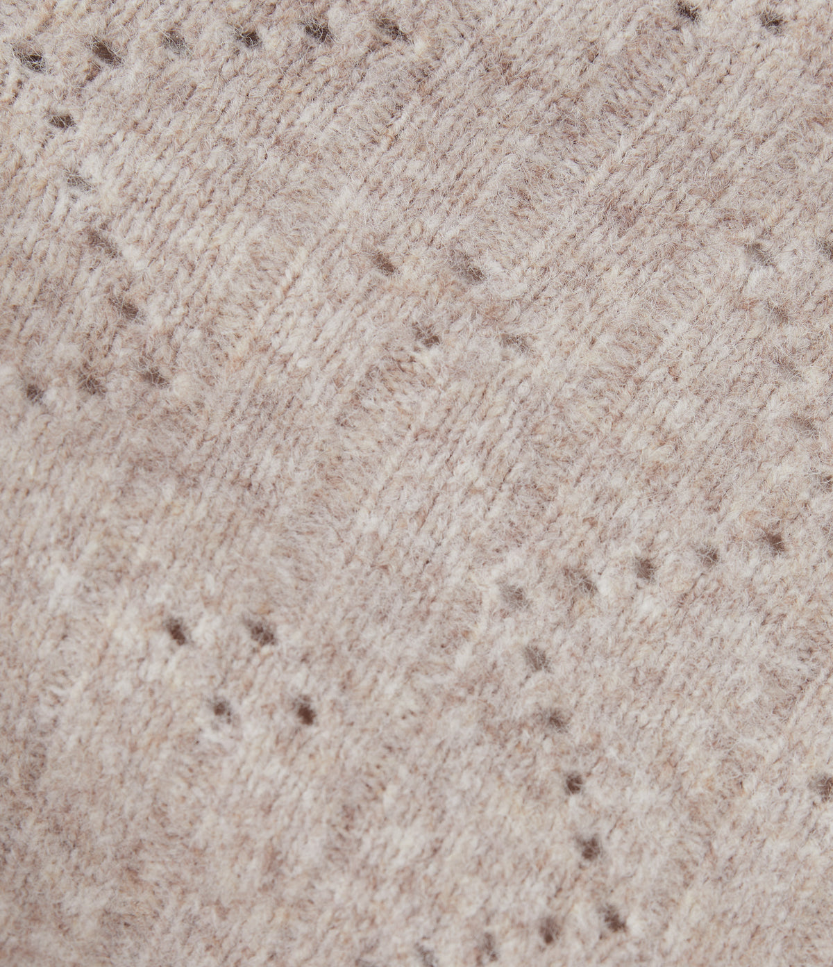 V Neck Long Sleeve Scallop Hem Open Knit Casual Jumper — Chateau Gray — view 7