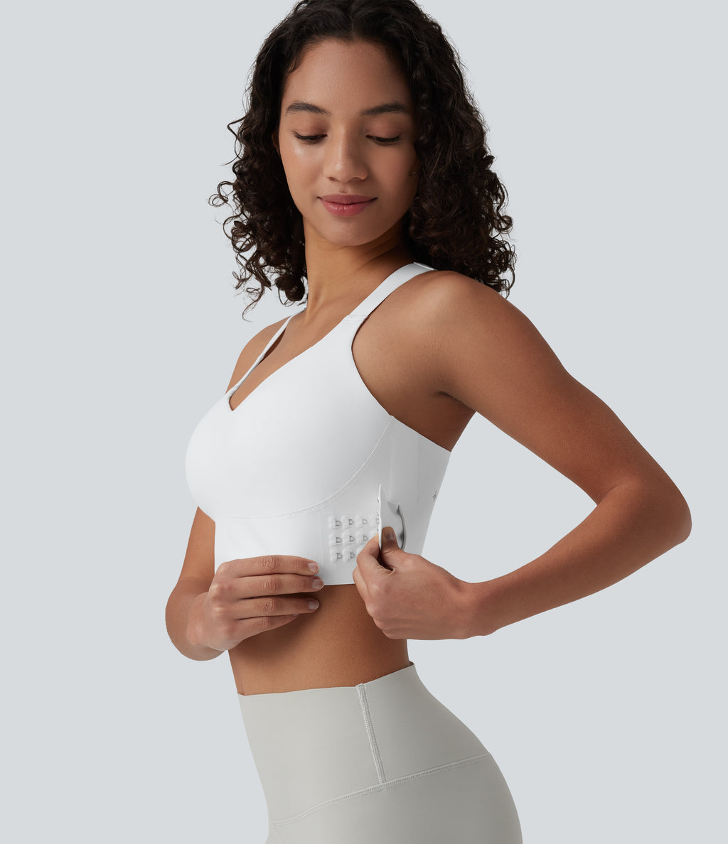 Medium Support Training Sports Bra — White — view 5