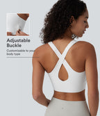 Medium Support Training Sports Bra — White — view 1