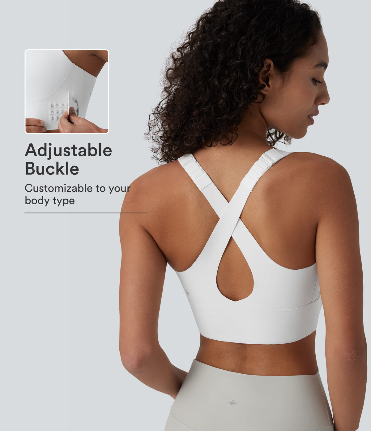 Medium Support Training Sports Bra — White — view 1
