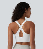 Medium Support Training Sports Bra — White — view 4