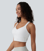 Medium Support Training Sports Bra — White — view 3