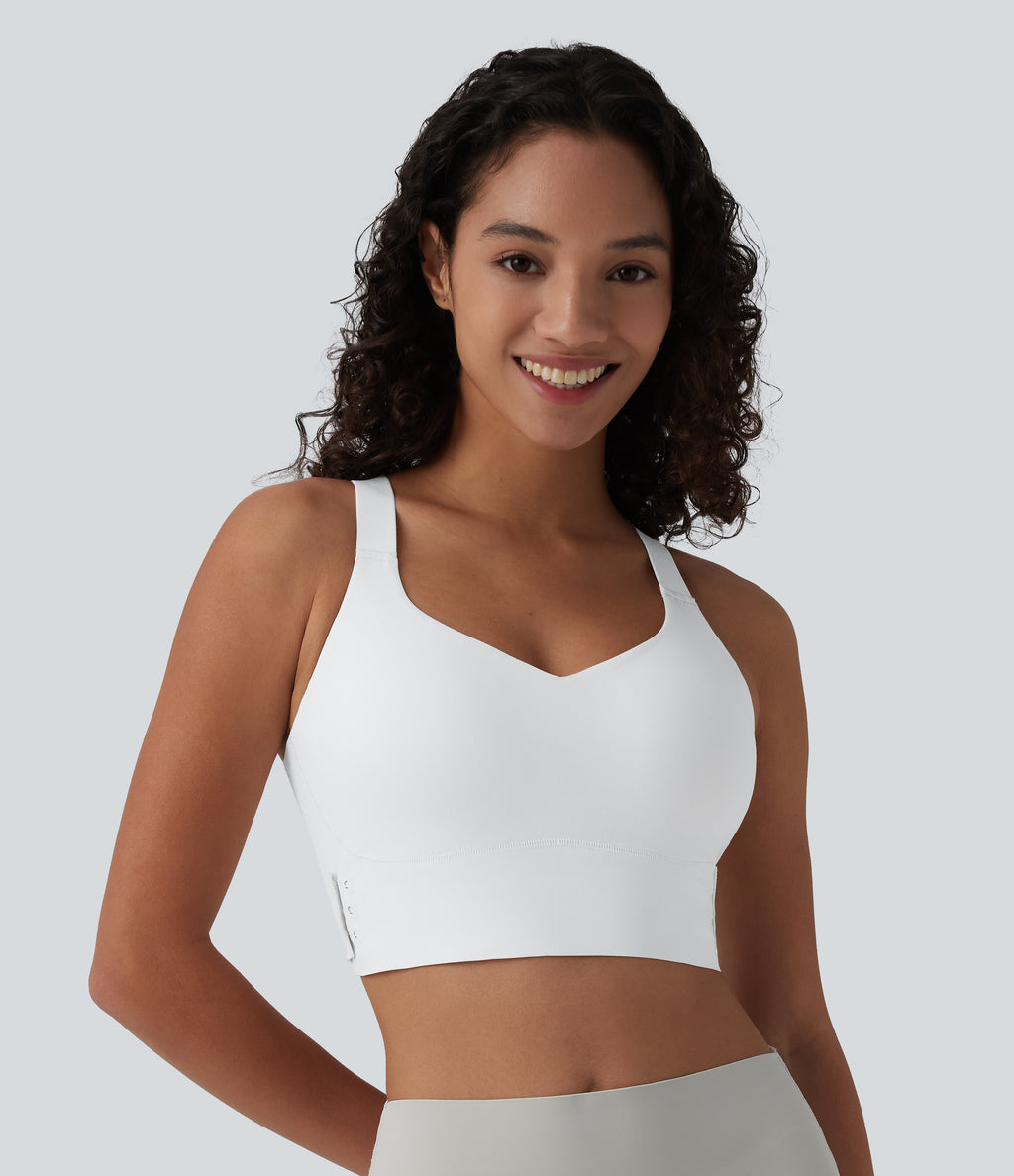 Medium Support Training Sports Bra — White — view 2