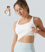 U Neck Built-in Bra Running Tank Top DD-F Cups — White — view 1