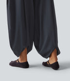 Mid Rise Bubble Yoga Joggers with Pockets — Night Sea Blue — view 6