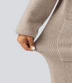 Long Sleeve Longline Casual Cardigan with Pockets — Pure Cashmere — view 5