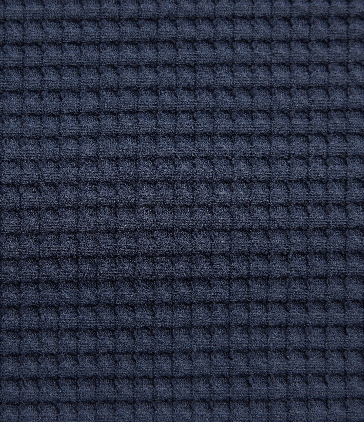 Mid Rise Barrel Leg Waffle Casual Trousers with Pockets — Midnight Blue — view 8