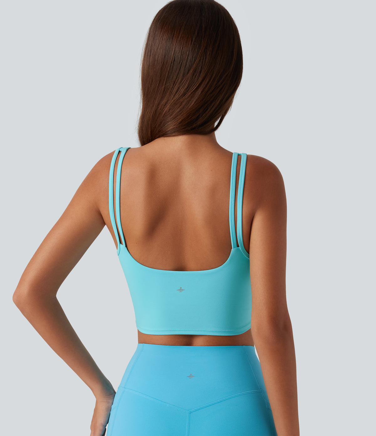 Plush Low Support Molded Spacer Workout Sports Bra — Baroque Blue — view 5