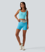 Plush Low Support Molded Spacer Workout Sports Bra — Baroque Blue — view 8