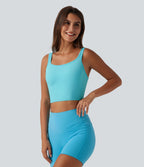 Plush Low Support Molded Spacer Workout Sports Bra — Baroque Blue — view 4
