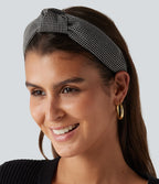 Grid Knot Headband — Black — additional view