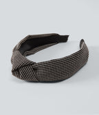 Grid Knot Headband — Black — view 4