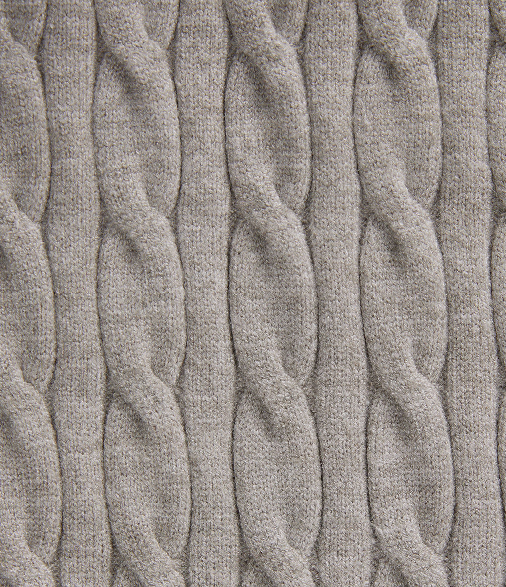 Round Neck Long Sleeve Work Jumper — Mud Tea Gray — view 7