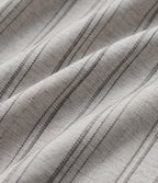 High Waisted Drawstring Stripe Midi Casual Skirt with Pockets — Toasted Linen — view 8