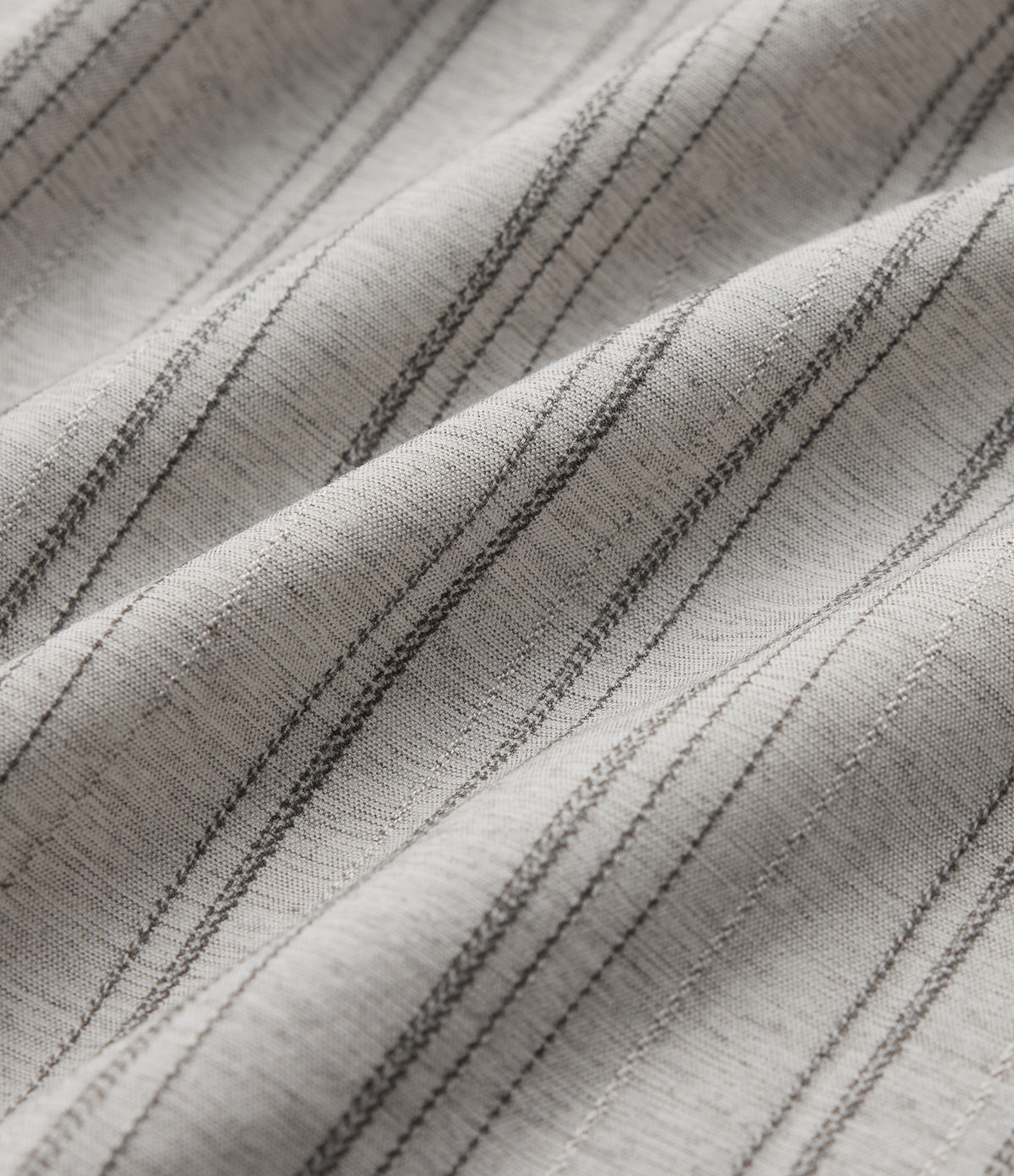 High Waisted Drawstring Stripe Midi Casual Skirt with Pockets — Toasted Linen — view 8