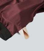 Off Shoulder Long Sleeve Ruched Built-in Bra Mermaid Maxi Dress — New Maroon — view 7