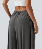 Mid Rise Drawstring Dance Joggers with Pockets — Darl Gray Floral Yarn — view 4