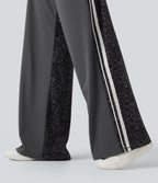 Leopard Print High Waisted Tummy Control Yoga Trousers with Pockets — Shadow Leopard — view 7
