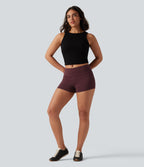 Flow Pet Hair Resistant Low Rise Skinny Casual Shorts 3" — Tawny Port — view 7