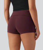 Flow Pet Hair Resistant Low Rise Skinny Casual Shorts 3" — Tawny Port — view 5