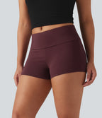 Flow Pet Hair Resistant Low Rise Skinny Casual Shorts 3" — Tawny Port — view 4