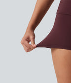 Flow Pet Hair Resistant Low Rise Skinny Casual Shorts 3" — Tawny Port — view 6