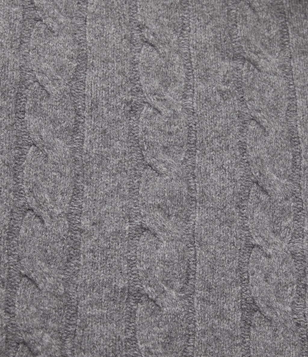 Round Neck Long Sleeve Midi Work Dress — Gull Gray — view 8