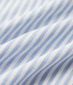 V Neck Long Sleeve Stripe Work Linen-Feel Blouse — Seven Seas - Nautical Blue & White Stripes — view 7
