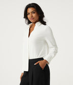 Long Sleeve Work Shirt — White — view 1