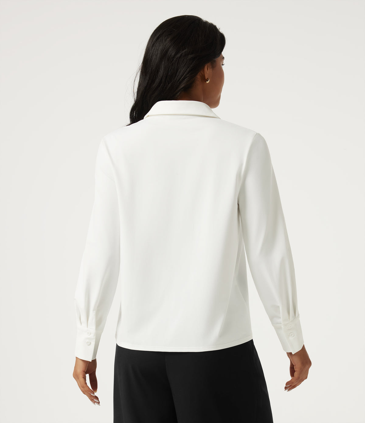 Long Sleeve Work Shirt — White — view 2