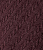High Waisted Split Hem A-Line Midi Casual Skirt — Muddled Berry — view 8