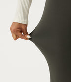 Mid Rise Tapered Work Trousers with Pockets — Forest Night — view 6