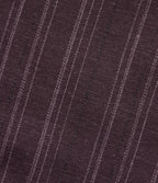 High Waisted Stripe Casual Linen-Feel Joggers with Pockets — Cellar Plum — view 7