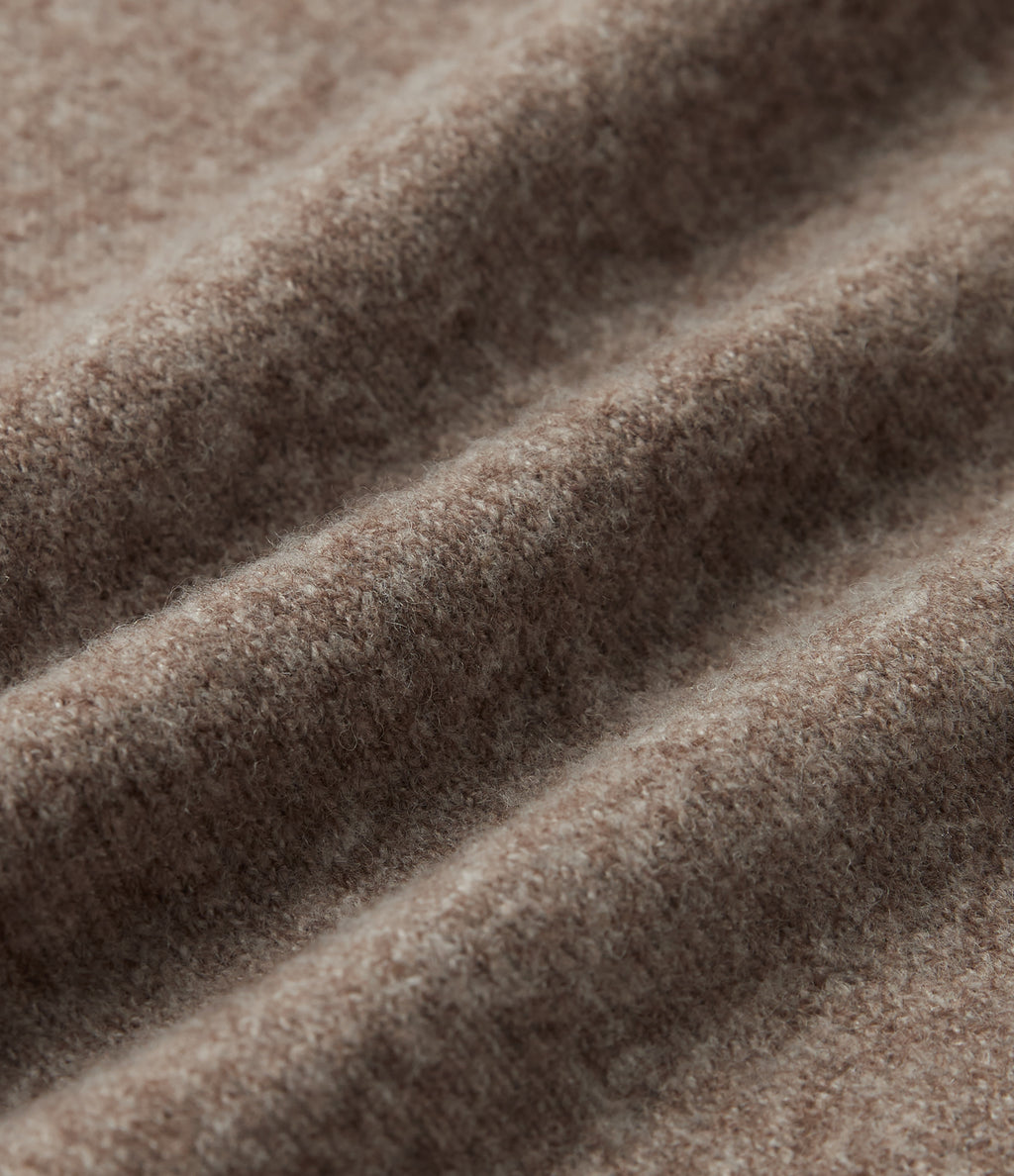Knit Sweater Scarf — Earthy Brown — view 6