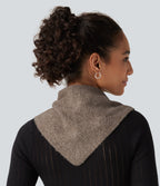 Knit Sweater Scarf — Earthy Brown — view 3
