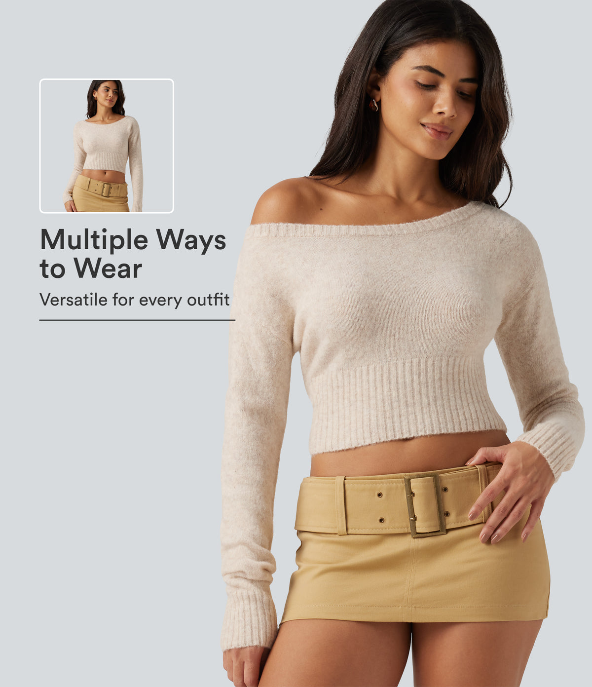 One Shoulder Batwing Long Sleeve Casual Jumper — Nova Scotia — view 1