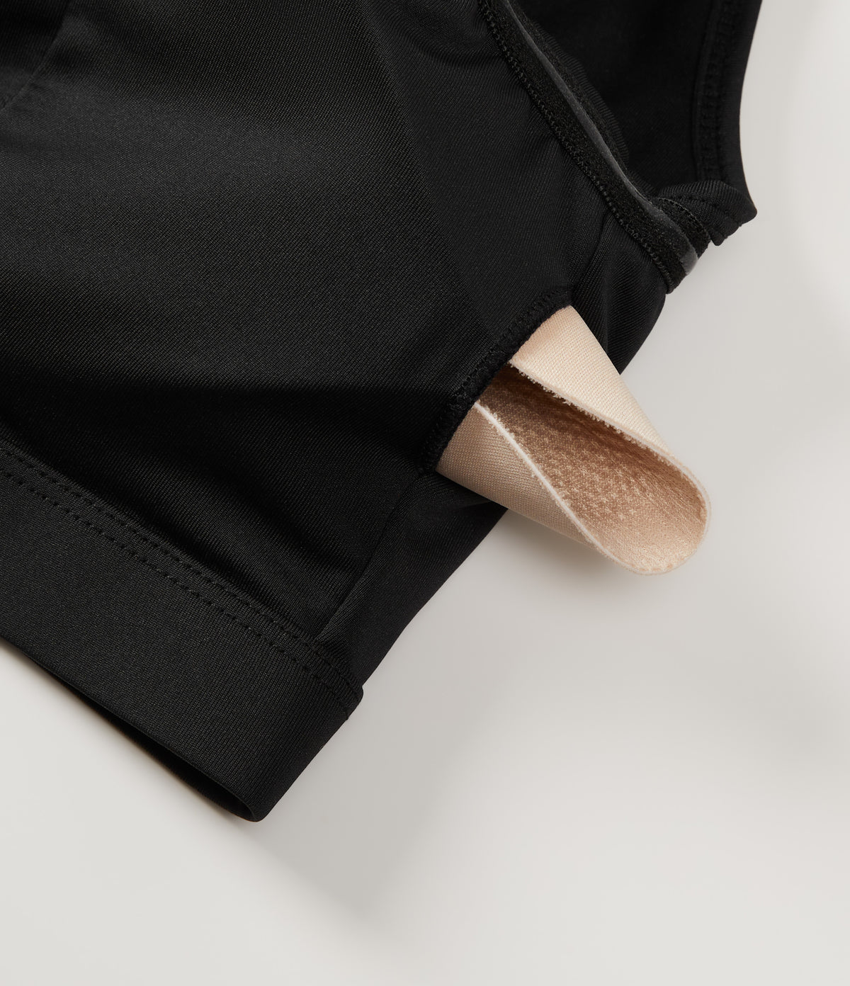 Ribbed Knit Off Shoulder Long Sleeve Thumb Hole Built-in Bra Yoga Sports Top — Dawn Brown — view 8