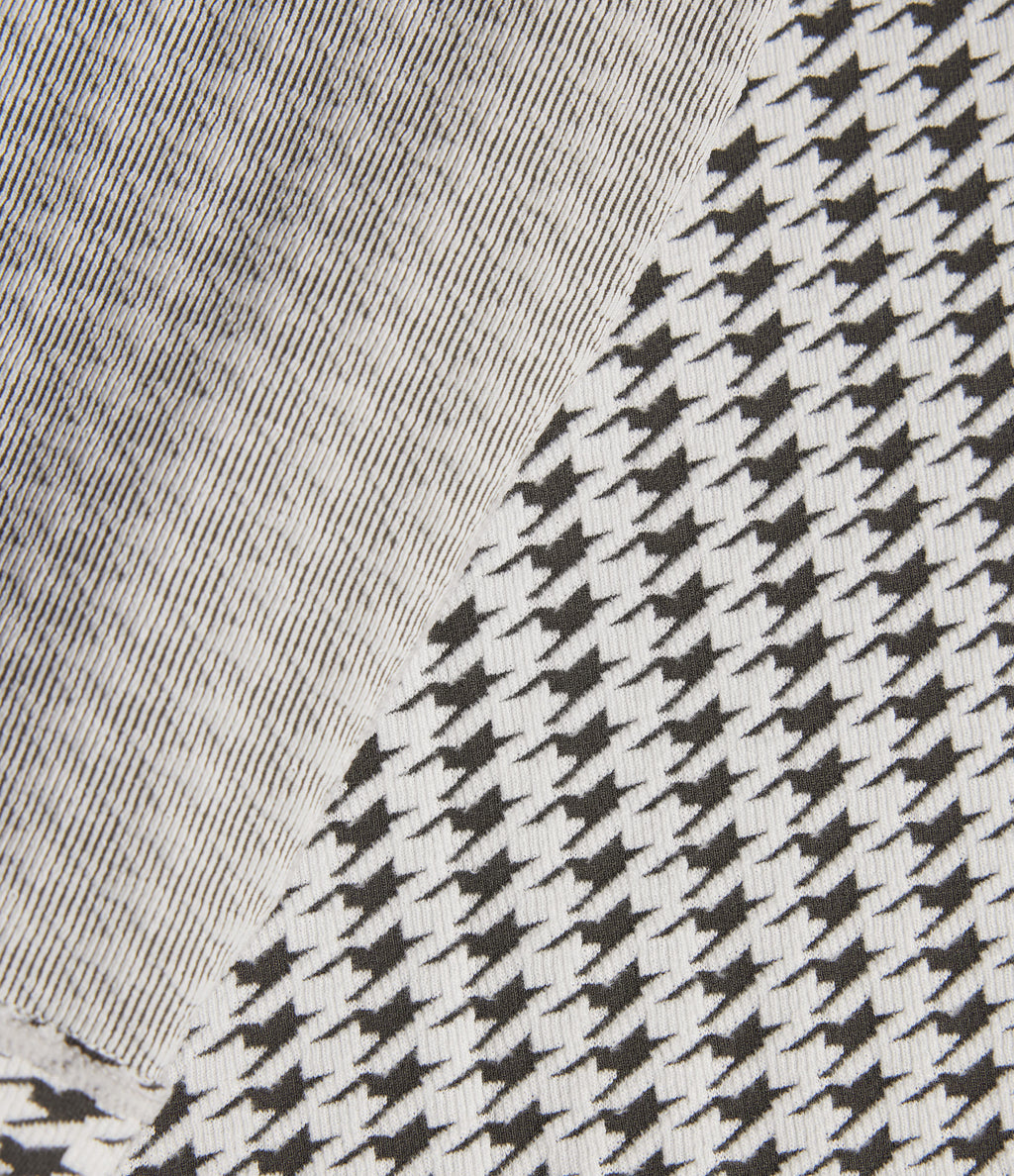 High Waisted Houndstooth Yoga Leggings with Pockets — Ash Mist Houndstooth — view 7