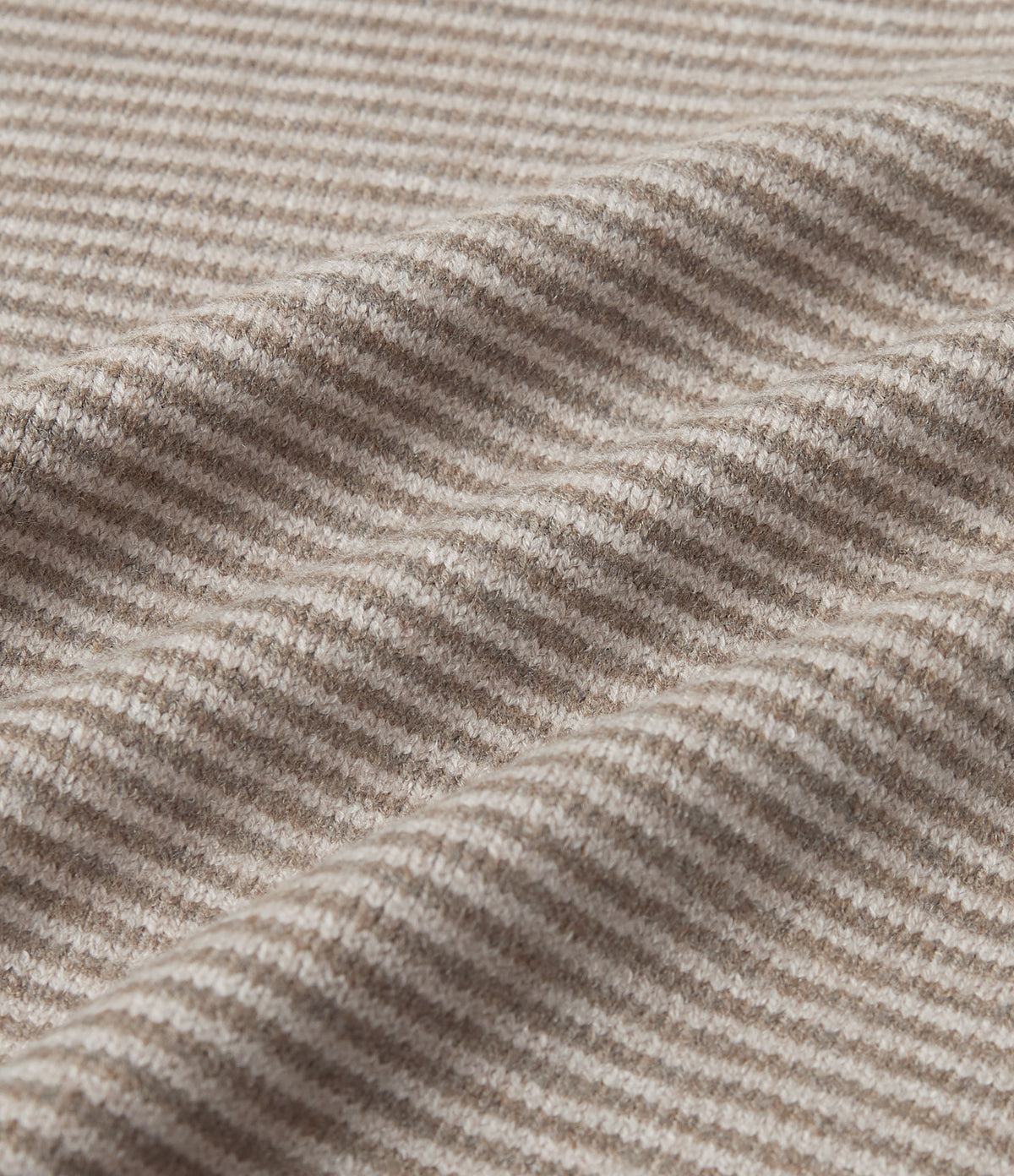 Stripe Sweater Knit Casual Scarf — Vintage Khaki — view 6