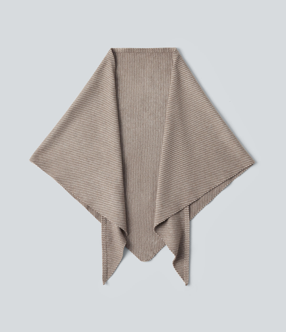 Stripe Sweater Knit Casual Scarf — Vintage Khaki — view 1