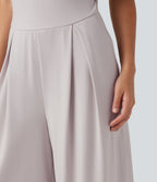 Tube Baggy Casual Jumpsuit with Pockets-Edition — Ashes of Roses — view 7