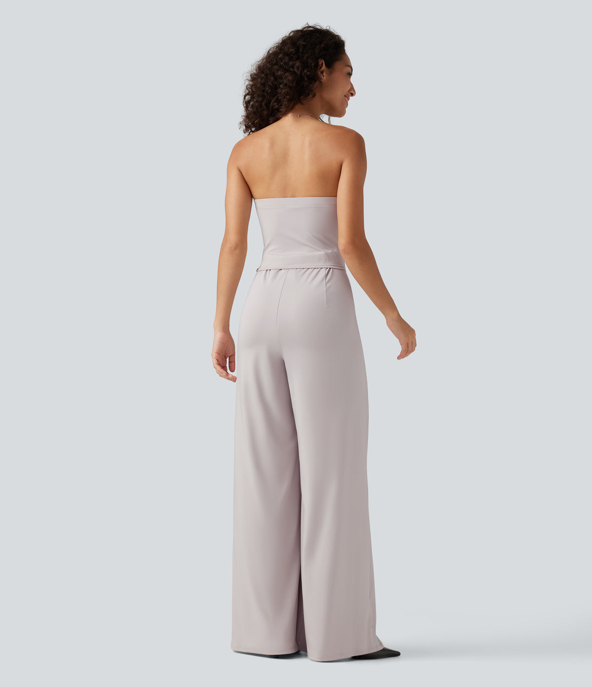 Tube Baggy Casual Jumpsuit with Pockets-Edition — Ashes of Roses — view 2