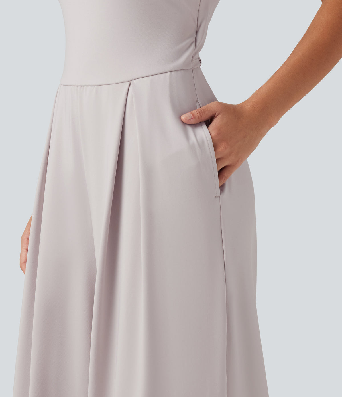 Tube Baggy Casual Jumpsuit with Pockets-Edition — Ashes of Roses — view 6
